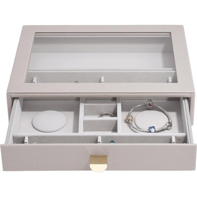 Stackers Ковчеже за накити Stackers с чекмедже и стъклен капак cлassic таупе (75788)