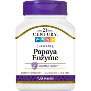 21st Century Papaya Enzyme [100 Дъвчащи таблетки]