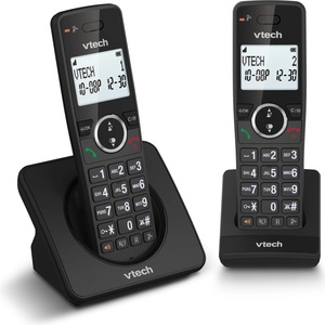 VTech ES2001 DECT Telephone Cordless 2 handsets with call barring, volume control, caller ID/call waiting, 18 hours talk time, speed dial, backlit display & keypad, ECO mode (ES2001) Телефонни апарати