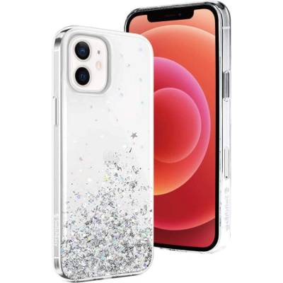 SwitchEasy Starfield Case - дизайнерски удароустойчив хибриден кейс за iPhone 12 mini (прозрачен)