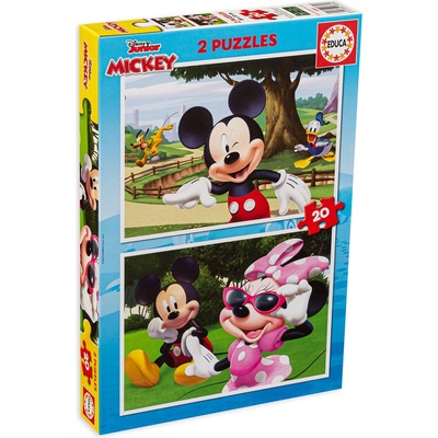 Educa Пъзел Educa от 2 x 20 части - Мики и приятели, вид 2 (EDU18884)