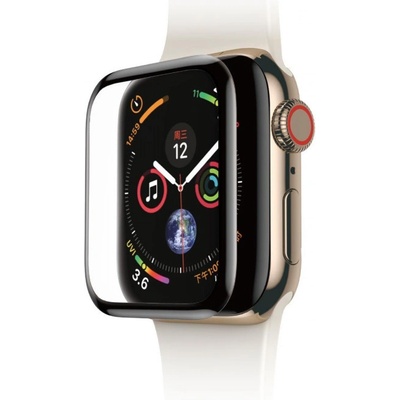 Baseus Калено стъклено защитно покритие с извити ръбове за дисплея на Apple Watch 38мм - Baseus Full Screen Curved Tempered Glass (черен-прозрачен) (SGAPWA4-E01)