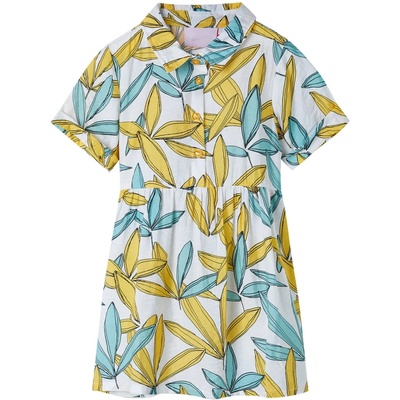 vidaXL Детска рокля, екрю, 128 (11517)