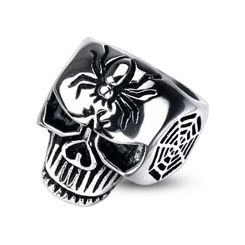 Šperky4U ocelový prsten lebka OPR0128
