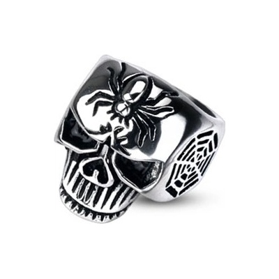 Šperky4U ocelový prsten lebka OPR0128