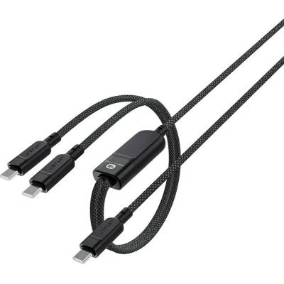 Acefast C5-11 USB-C 2v1 / 2x USB-C, 1,2m, černý