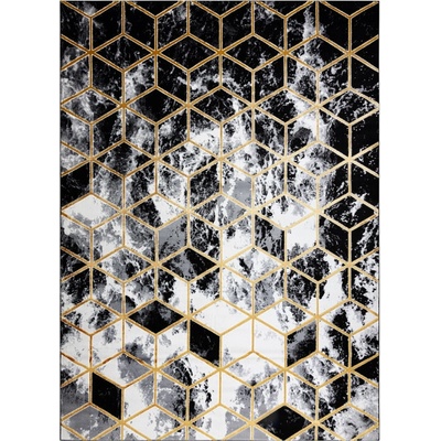 Hanse Home Gloss 409A 82 3D cubes black/gold/grey