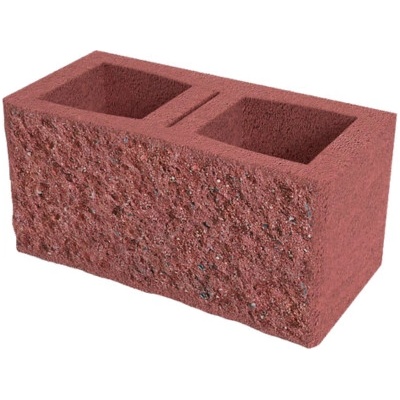 DITON Okrasná tvárnice jednostranná A 390x195x190 mm červená