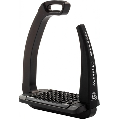 Acavallo Třmeny bezpečnostní Rel-X EASY total černá 12,5 cm