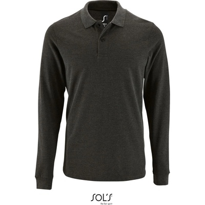 Sol´s Collection polokošile Perfect LSL Men dlouhý rukáv pánská Cot-252087r6401 melír charcoal