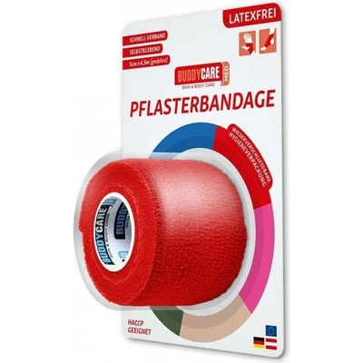 BUDDYCARE 5cm x 4,5m červená 1 ks