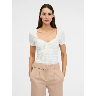 Orsay Кремава дамска тениска с къс ръкав ORSAY Orsay | Byal | ЖЕНИ | L