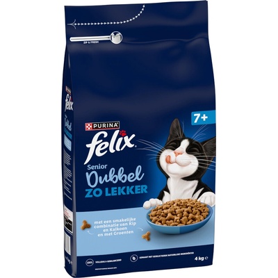 Felix Senior Doppelt lecker kuracie a morčacie 2 x 4 kg