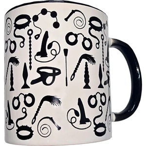  Чаша с BDSM аксесоари, стилен и забавен подарък - BDSM Mug White 370ml (D-244771)