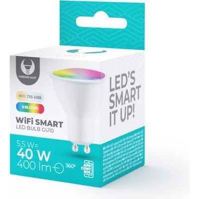 Forever LED Bulb GU10 5,5W RGB+CCT+DIM Tuya 400lm 230V