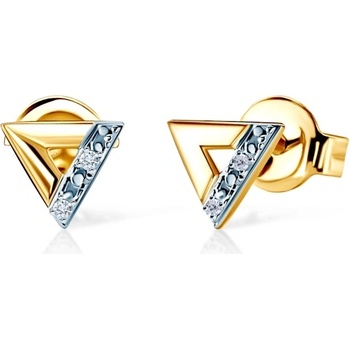 SAVICKI Triangle обеци: злато. диаманти