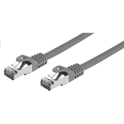 C-TECH CB-PP7-15 patch, Cat7, S/FTP, 15m, šedý