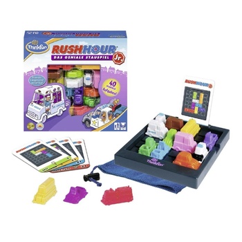 ThinkFun Rush Hour Junior - Логическа настолна игра с 40 задачи (THI21465)