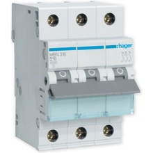 Hager 3-pólový 16A char.B 6kA MBN316E