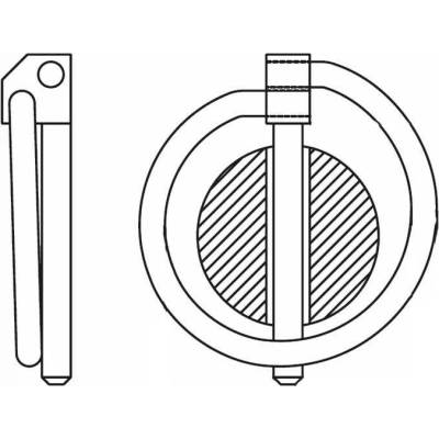 Pojistný kolík standard, pozinkovaný 4,5/32mm