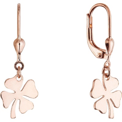 Pavona Pozlacené stříbrné náušnice čtyřlístky 61132 rose gold