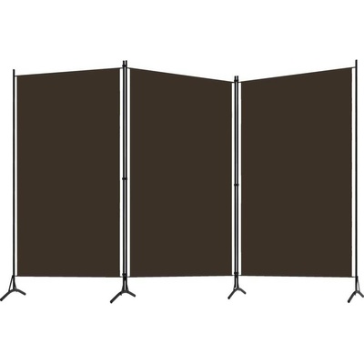 vidaXL 3-dílný dělič místností hnědý 260 x 180 cm