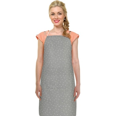 Bellatex Kuchyňská zástěra Adéla zástěra 67x84 cm Pnoucí kvítek šedá