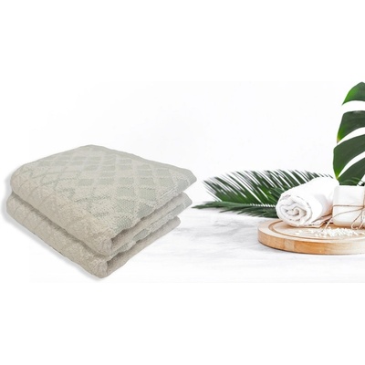 Top textil Dětský ručník Káro 40 x 60 cm bílá tyrkys