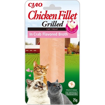 INABA Cat Grilled Chicken Fillet v krabom vývare extra jemné 25 g