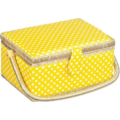 Bellatex BOX na šití žlutý puntík 24x17,5x13 cm – Zboží Dáma