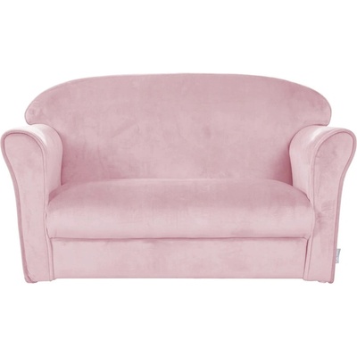 Светлорозов детски диван от кадифе 78 cm Lil Sofa - Roba (450111MA)