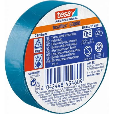 Tesa Páska 53988 elektroizolačná 15 mm x 10 m modrá