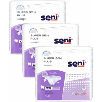 Seni Super Plus Extra Extra Large 5 Plienky pre dospelých 160-210 cm 3 x 10 ks