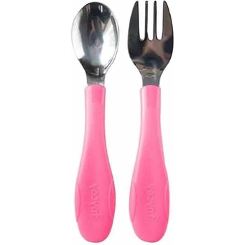 Image 1 of BabyJem Комплект виличка и лъжичка BabyJem - Pink (522)