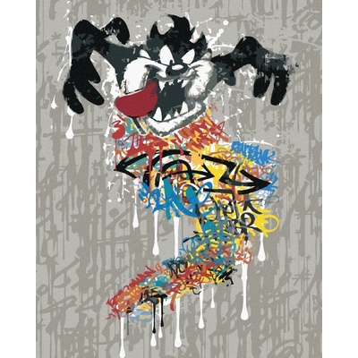 Zuty Taz graffiti looney tunes 40 x 50 cm vypnuté plátno na rám 8596530201373