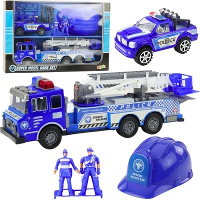 Lean Toys Sada hasičského hasicího přístroje hasičské auto helmy viděla 14 prvků