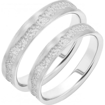 Eppi Matné snubní prsteny ze zlata Bobble RW48840