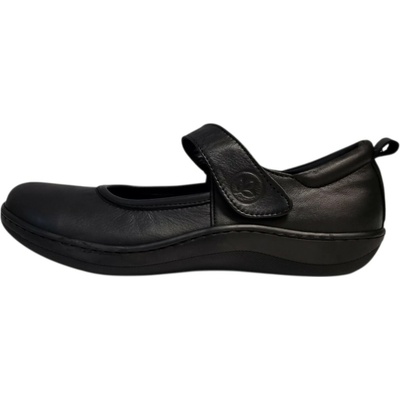 BeBare Natural Fit dámske poltopánky na suchý zips čierne