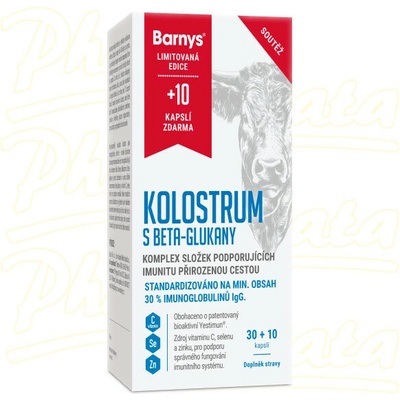Barnys Kolostrum s beta-glukany, 30+10 kapslí