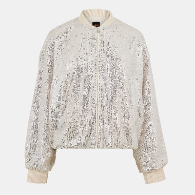 HUGO BOSS Поларено горнище с цип Boss Women's Jilloi Full Zip Fleece - Open Beige 280
