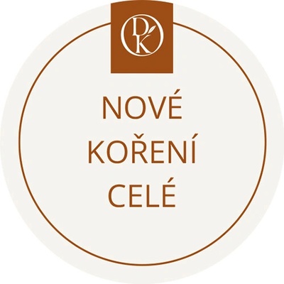 Davídkovo koření Etiketa Nové koření celé béžová průměr 4,5 cm 1 ks