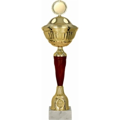 Kovový pohár s poklicí Zlato-černý 23 cm 8 cm