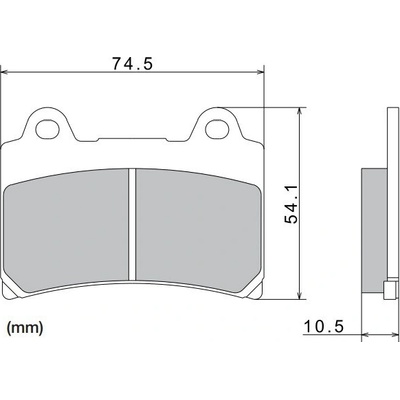 Brzdové destičky, NISSIN (semi-metalická směs) 2 ks v balení NISSIN M501-385