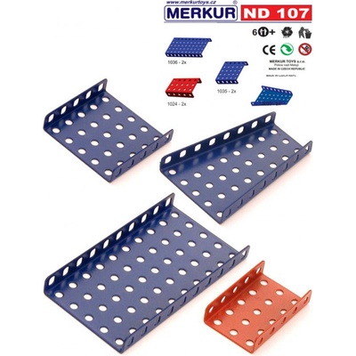 Merkur ND 107 Desky zkosené a zahnuté 8ks – Zboží Živě