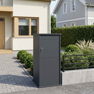 vidaXL Пощенска кутия Антрацит 50 x 52 x 100 cm Стомана (8012581)