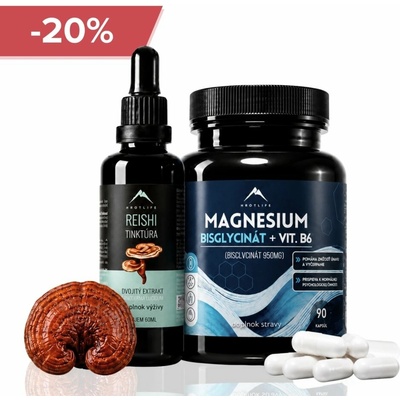 Hrotlife Spánok Reishi tinktúra 50 ml a Magnézium bisglycinát 90 kapsúl