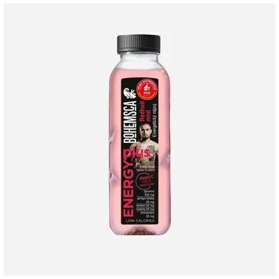 Bohemsca Energy plus energetický nápoj Redfruit mint 390 ml