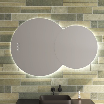 Inter Ceramic Лед огледало за баня Белини d80/d60 см 120х80 см (9110)