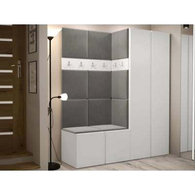 ORION III s botníkem a čalouněnými panely Bílá ocelově šedá Mirjan ORION III Artisan bílý Manila 16