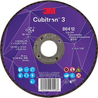 3M Cubitron 3 Rezný kotúč 125 x 1,6 x 22,23 mm 86412